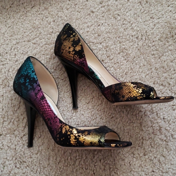 Jimmy Choo RARE Rainbow suede heels sz 6/36 - Picture 3 of 11